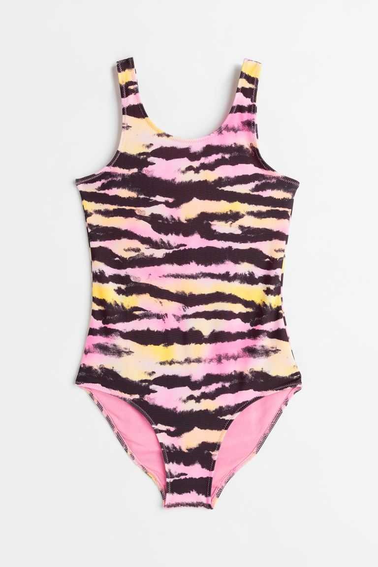 H&M Swimwear Outlet Store - Patterned Swimsuit Kids Light Purple/Orca